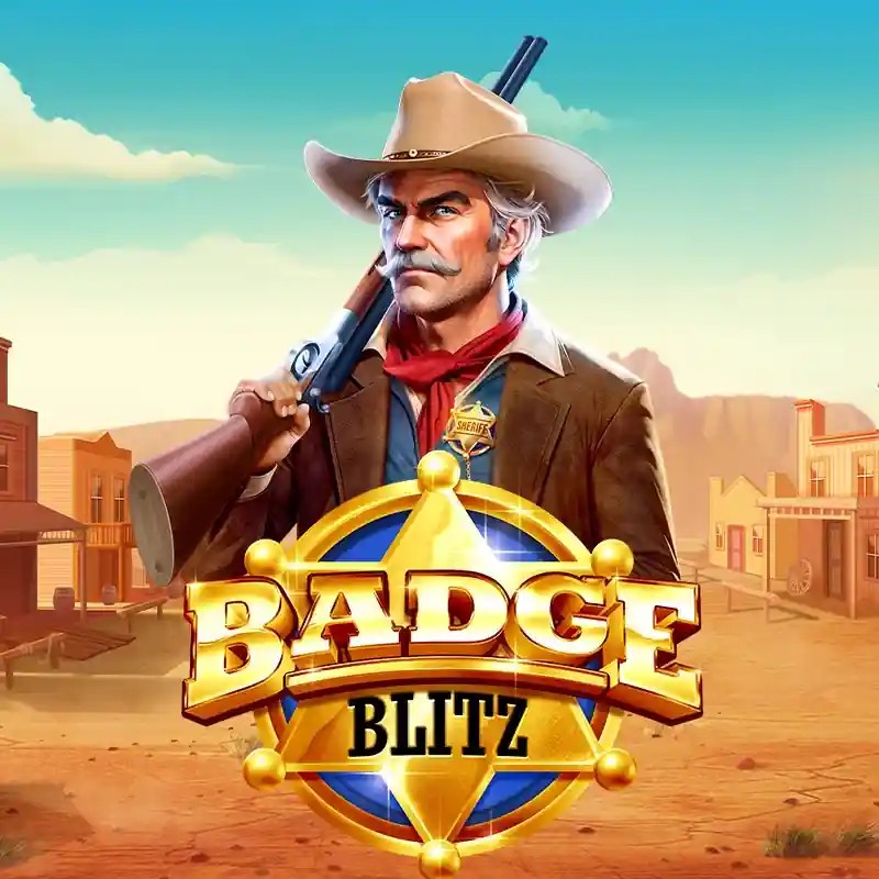 Badge Blitz slot visual from Pragmatic Play available on dufffspin.co.uk