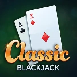 Classic Blackjack online game logo by Red Tiger Gaming on dufffspin.co.uk
