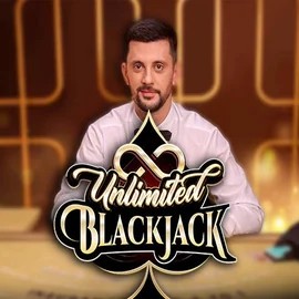 Unlimited Blackjack online game logo by Ezugi on dufffspin.co.uk